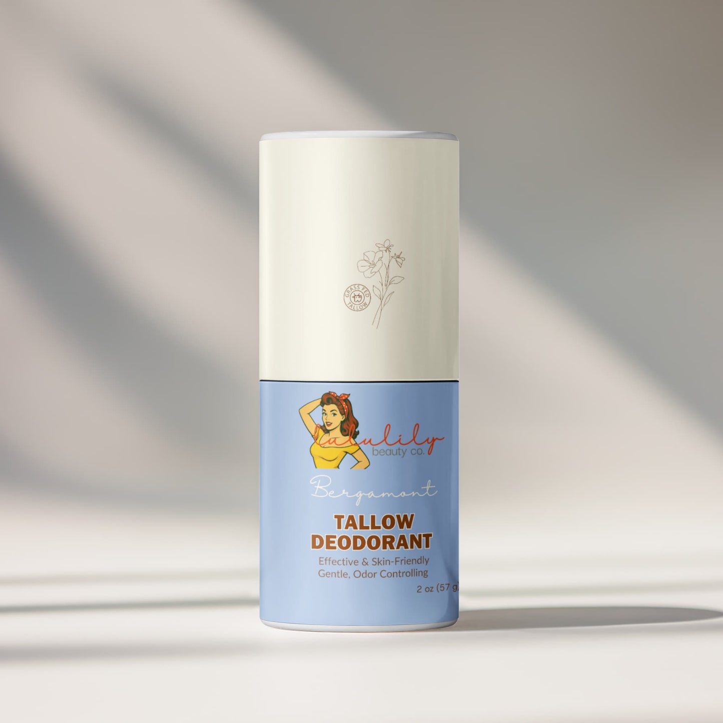 Natural Tallow Deodorant Stick For Women Fresh Bergamont Natural Beef Tallow - Limited Edition
