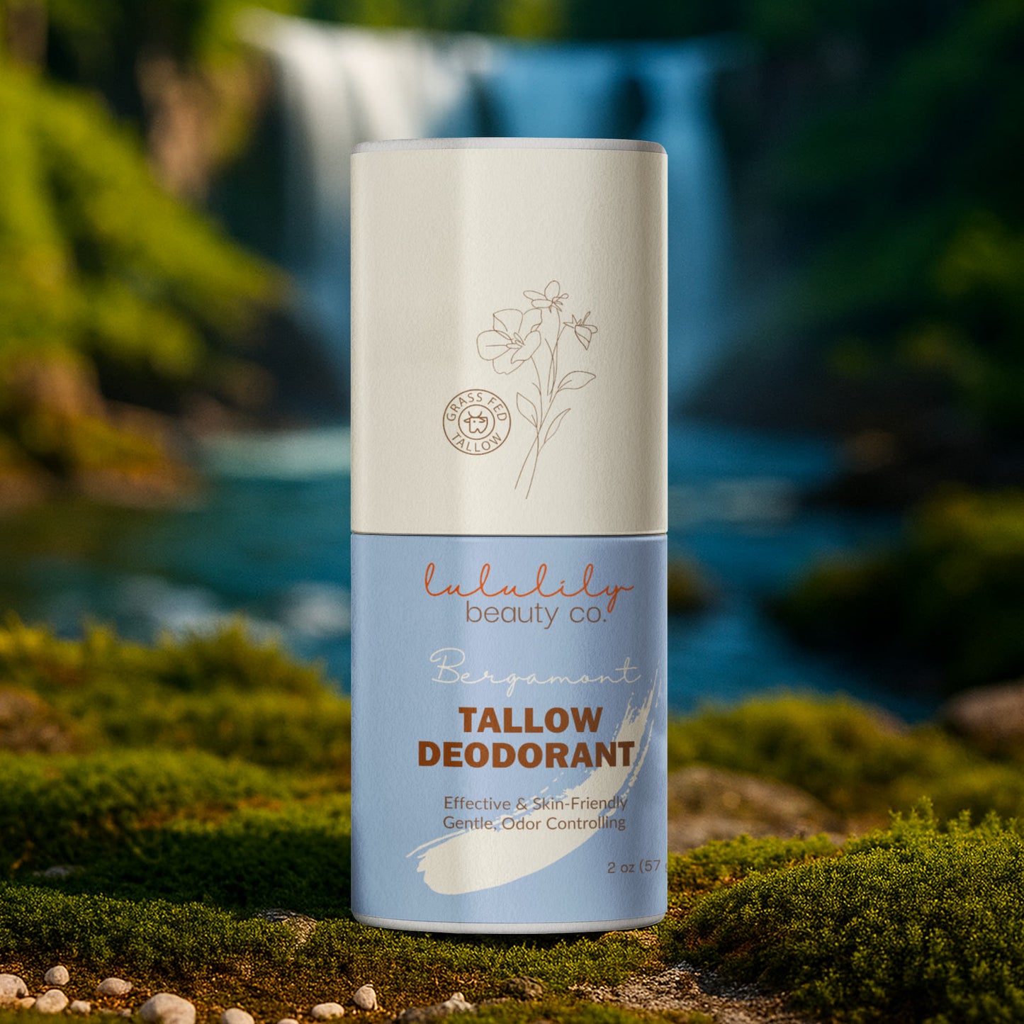 Women's Fresh Bergamont Natural Tallow Deodorant Stick - Fresh, Natural and Skin Friendly