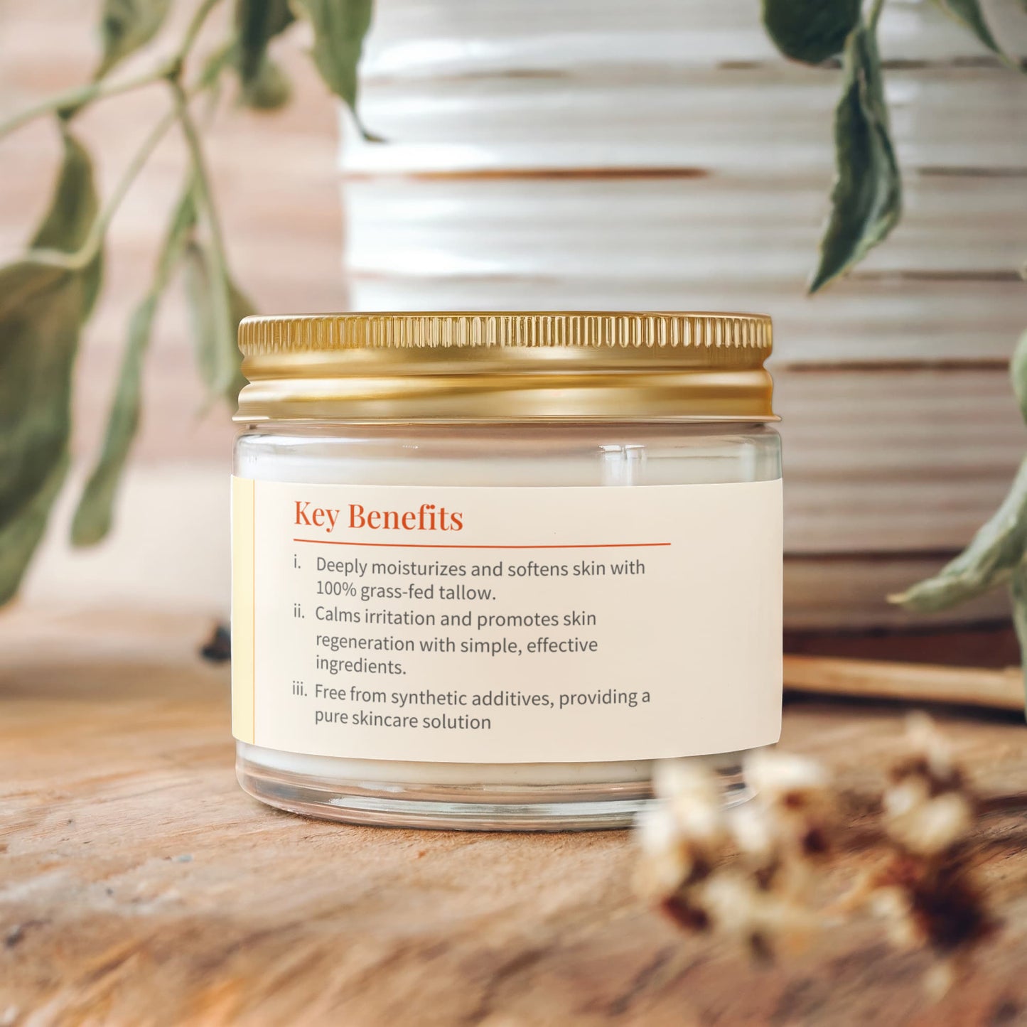 Every Day Essentials Whipped Grass-Fed Tallow Balm with Vanilla Bean