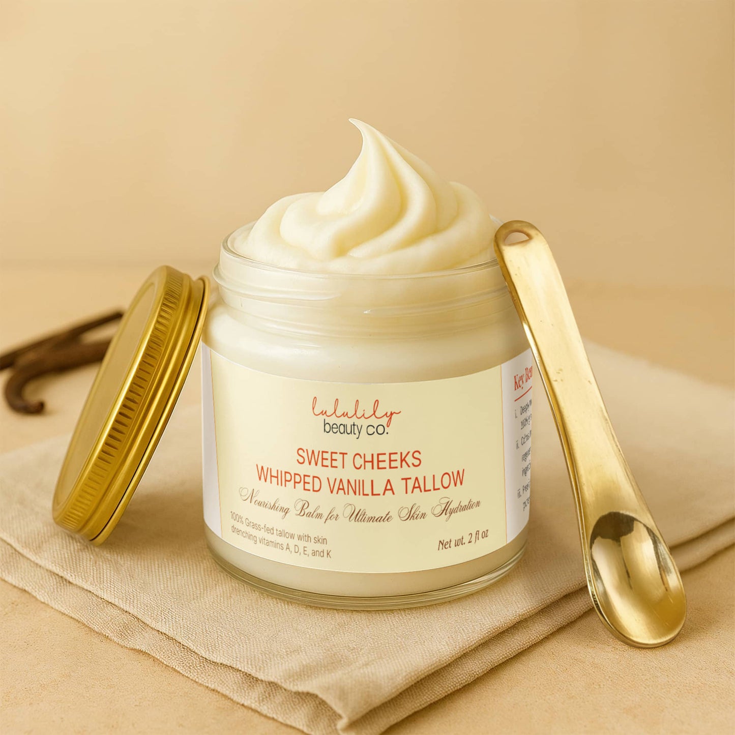 Every Day Essentials Whipped Grass-Fed Tallow Balm with Vanilla Bean